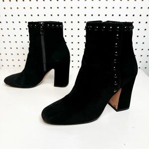 Coach | Felicia Bootie, Black Suede with Stud Accents, Style No. Q7687 Sz. 6‎